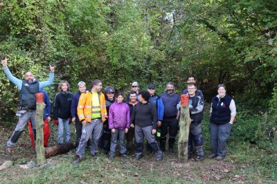 Chantier participatif, octobre 2024. Crédit : PnrL